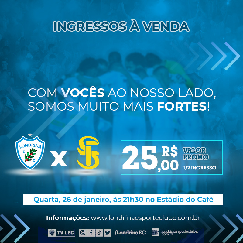 Ingressos à venda para Londrina Esporte Clube x São Joseense 